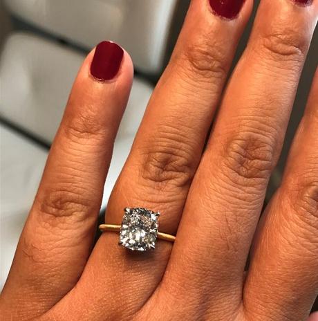 An EX/EX Cushion Cut Engagement Ring Upgrade