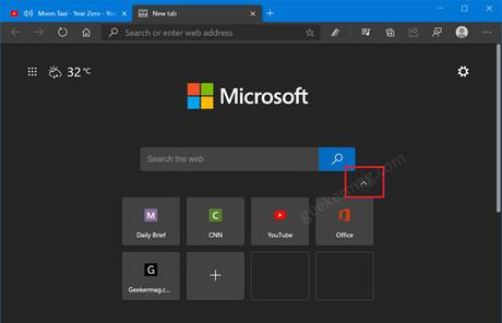 Microsoft Edge Gets a Button to Collapse Quick links on New Tab Page Microsoft Edge Gets a Button to Collapse Quick links on New Tab Page