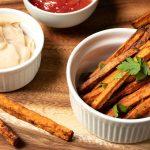 Sweet Potato Fries with fat-free Garlic Aioli