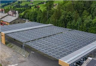 foldable solar roof for parking lots