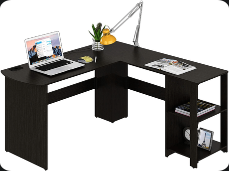 SHW L-Shaped Home Office Corner Desk