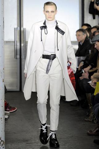 plenty of white + chunky belts @ 3.1 PHILLIP LIM menswear a/w 2012