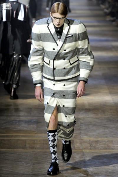 aggressive looks, a bit of campness and whimsical prints @ THOM BROWNE a/w 2012