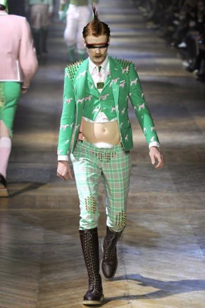 aggressive looks, a bit of campness and whimsical prints @ THOM BROWNE a/w 2012