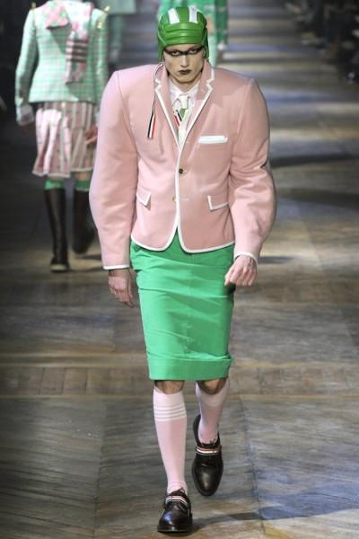 aggressive looks, a bit of campness and whimsical prints @ THOM BROWNE a/w 2012