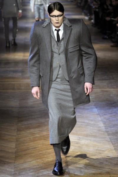 aggressive looks, a bit of campness and whimsical prints @ THOM BROWNE a/w 2012