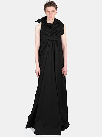 RICK OWENS MEN’S TWISTED GOWN