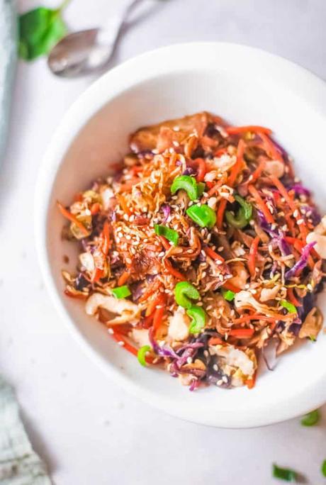 Vegetarian Egg Roll in a Bowl