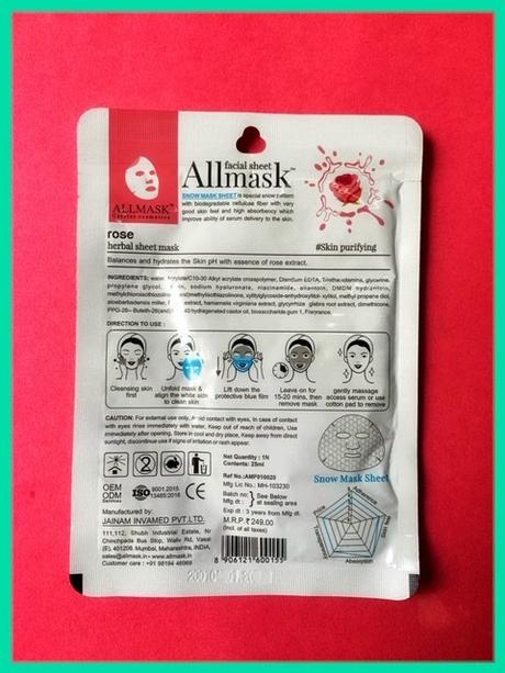 ALLMASK facial sheet mask Review: Made in India