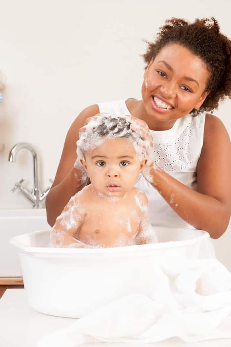Washing biracial baby hair