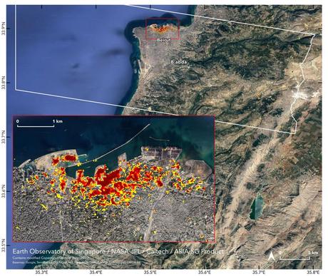 NASA maps the damage from the Beirut explosion