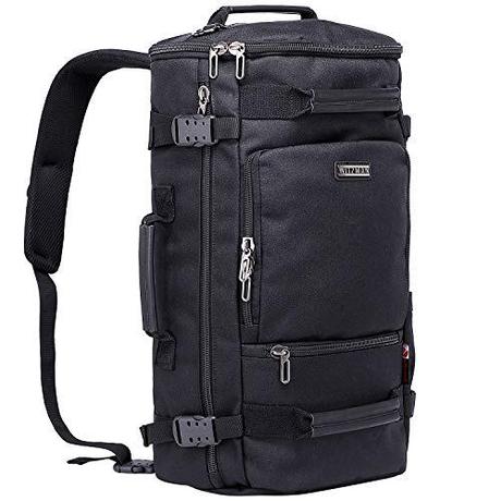 WITZMAN Travel Backpack for Men Water Resistant Laptop Backpacks Outdoor Hiking Rucksack Casual Daypack (B906 Nylon Black)