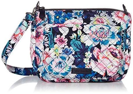 Vera Bradley Signature Cotton Carson Mini Shoulder Bag Crossbody Purse, Garden Grove