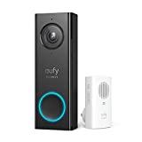 eufy Security, Wi-Fi Video Doorbell, 2K Resolution, No Monthly Fees, Secure Local Storage,Human Detection, 2-Way Audio, Free Wireless Chime-Requires Existing Doorbell Wires