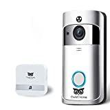 [Owlet Home] WiFi Video Doorbell, 720P Doorbell Camera, Two-Way Audio/Video Night Vision Motion Detection App Control for iOS and Android, No Monthly Fee with Indoor Chime, All Batteries, 16GB TF Card