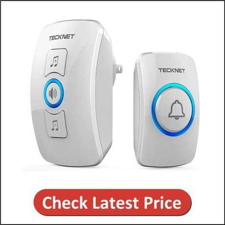 TECKNET Wireless Door Bell Chime Kit with LED Light