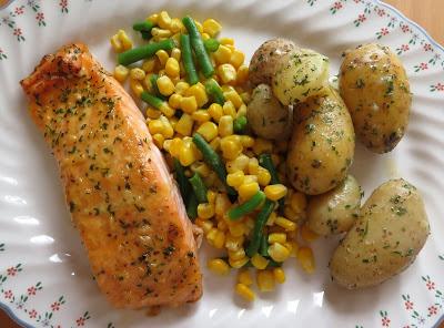 Honey, Mustard & Garlic Salmon