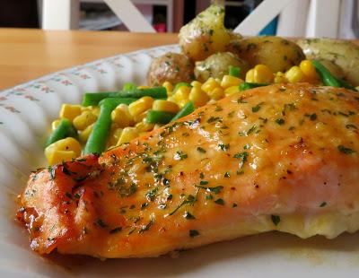 Honey, Mustard & Garlic Salmon 