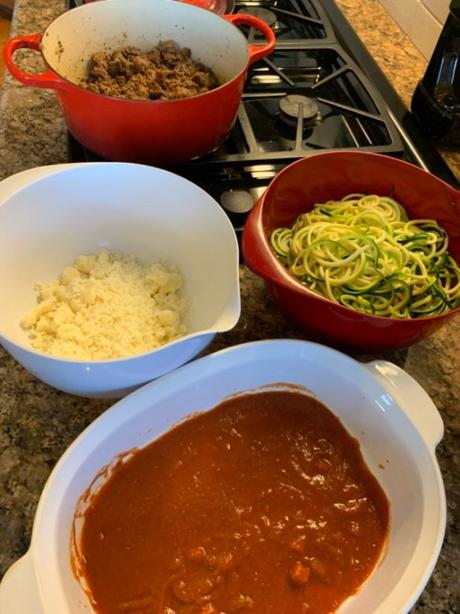 components of zoodle lasagna