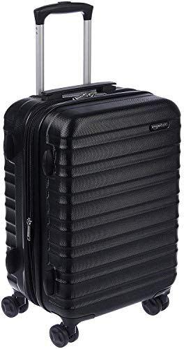 AmazonBasics Hardside Spinner, Carry-On, Expandable Suitcase Luggage with Wheels, 21 Inch, Black