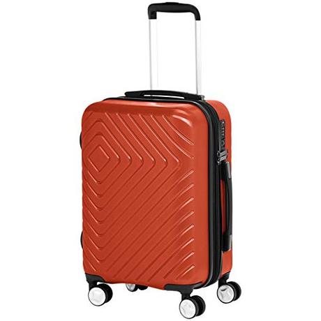 AmazonBasics 2 Piece Geometric Hard Shell Expandable Luggage Spinner Suitcase Set - Sunset