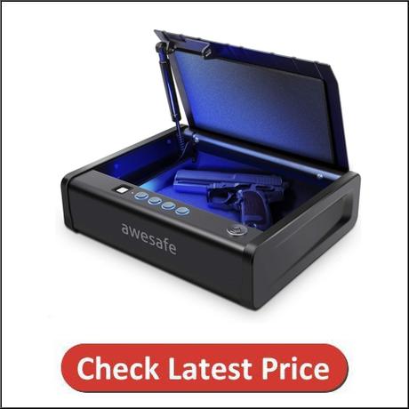 Awesafe Gun Safe with Fingerprint Identification and Biometric Lock