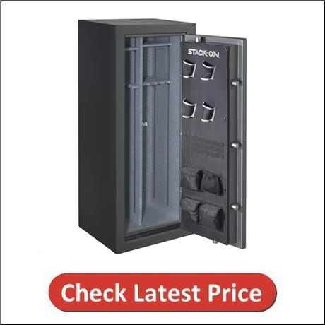 Stack-On TD-24-GP-C-S Total Defense 22-24 Gun Safe with Combination Lock, Gray Pebble