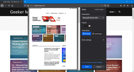Firefox v81 gets new (Chrome-like) Print Preview UI Firefox v81 gets new (Chrome-like) Print Preview UI