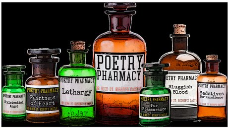 Poetry Pharmacy bottle logo