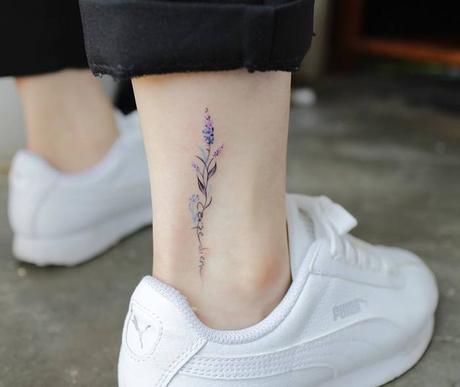 Top Lavender Tattoo Designs and Ideas-2020