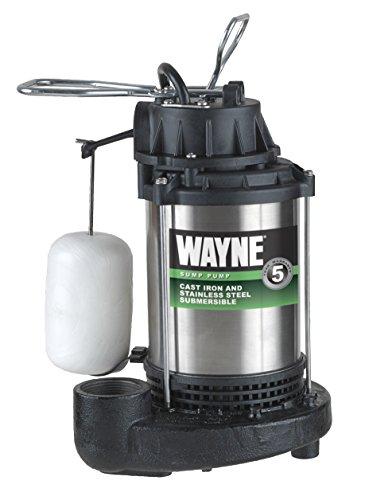 WAYNE CDU980E 3/4 HP Submersible Cast Iron and Stainless Steel Sump Pump With Integrated Vertical Float Switch