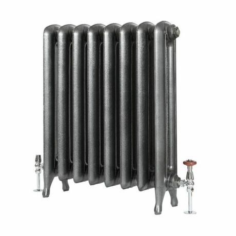 Milano Tamara - Oval Column Cast Iron Radiator - 760mm Tall - Pewter