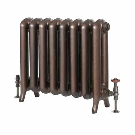 Milano Tamara - Oval Column Cast Iron Radiator - 560mm Tall - Antique Copper