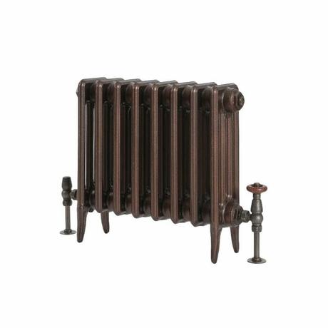 Milano Alice - Low-Level Classic Column Cast Iron Radiator - 460mm Tall - Antique Copper