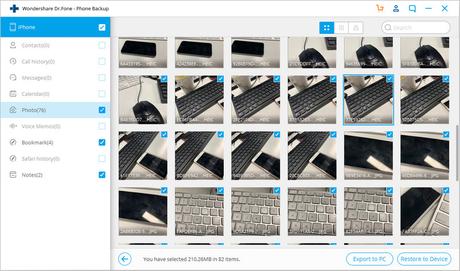 How to Restore Your iPhone from an iCloud Backup Option to restore different elements on the iPhone from iCloud without resetting using Dr.Phone