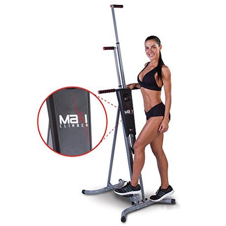 MaxiClimber(r) - The Original Patented Vertical Climber, As Seen On TV - Full Body Workout with Bonus Fitness App for iOS and Android