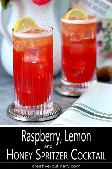 Sparkling Raspberry, Vodka, and Honey Cocktail