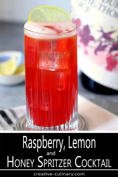 Sparkling Raspberry, Vodka, and Honey Cocktail