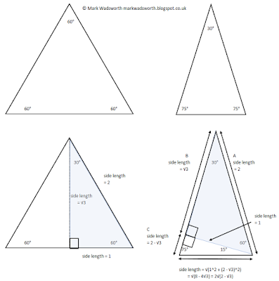 The 15-75-90 right angle triangle