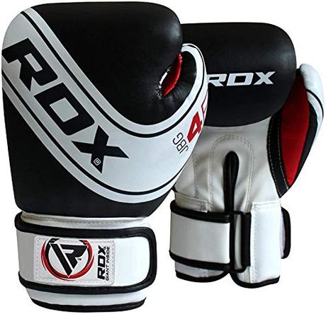 RDX Kids Boxing Gloves for Training and Muay Thai, Maya Hide Leather Junior 4oz, 6oz Mitts for Sparring, Fighting and Kickboxing, Good for Youth Punch Bag, Grappling Dummy and Focus Pads Punching