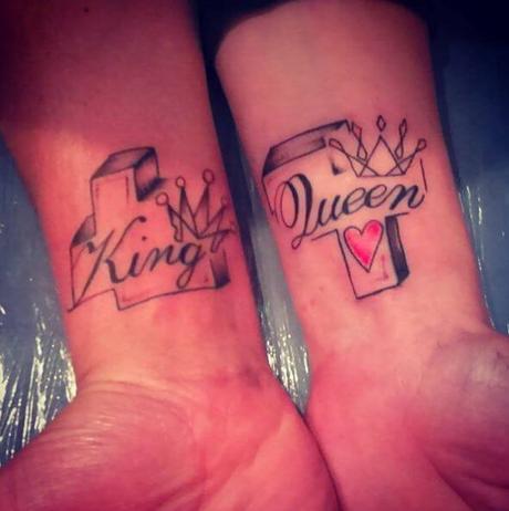 101+ King And Queen Matching Tattoos For Couples-2020