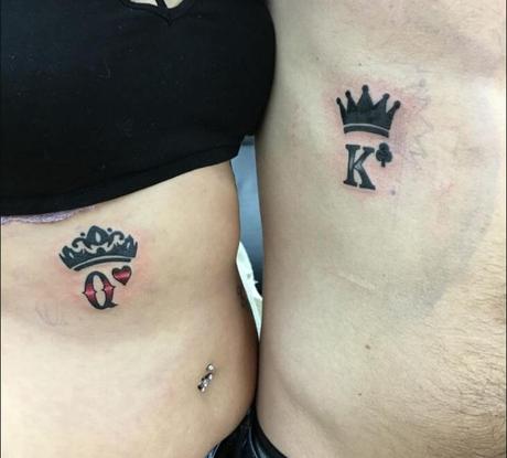 101+ King And Queen Matching Tattoos For Couples-2020