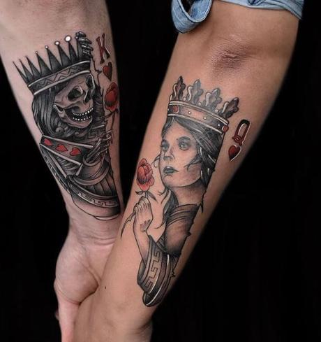 101+ King And Queen Matching Tattoos For Couples-2020