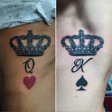 101+ King And Queen Matching Tattoos For Couples-2020