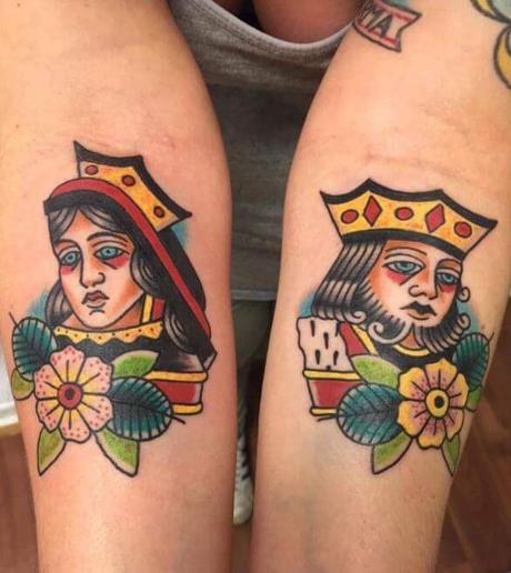 101+ King And Queen Matching Tattoos For Couples-2020