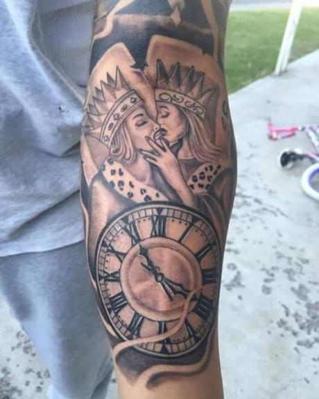 101+ King And Queen Matching Tattoos For Couples-2020