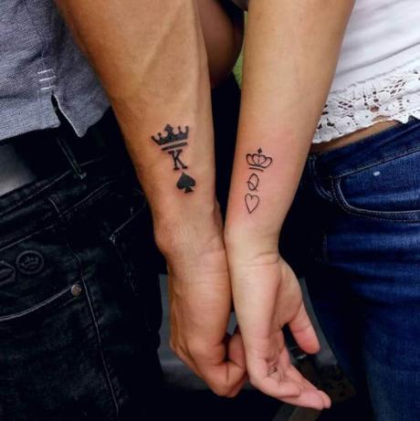 101+ King And Queen Matching Tattoos For Couples-2020
