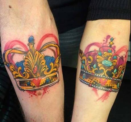 101+ King And Queen Matching Tattoos For Couples-2020