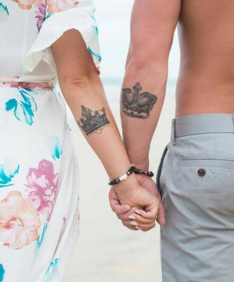 101+ King And Queen Matching Tattoos For Couples-2020