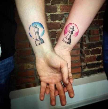 101+ King And Queen Matching Tattoos For Couples-2020